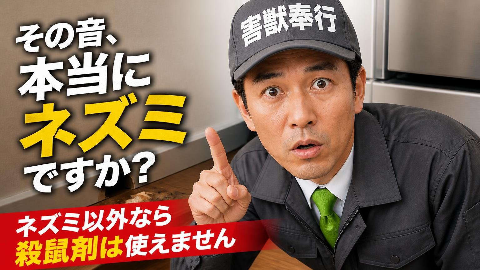 その音、本当にネズミですか?ネズミ以外なら殺鼠剤は使えません