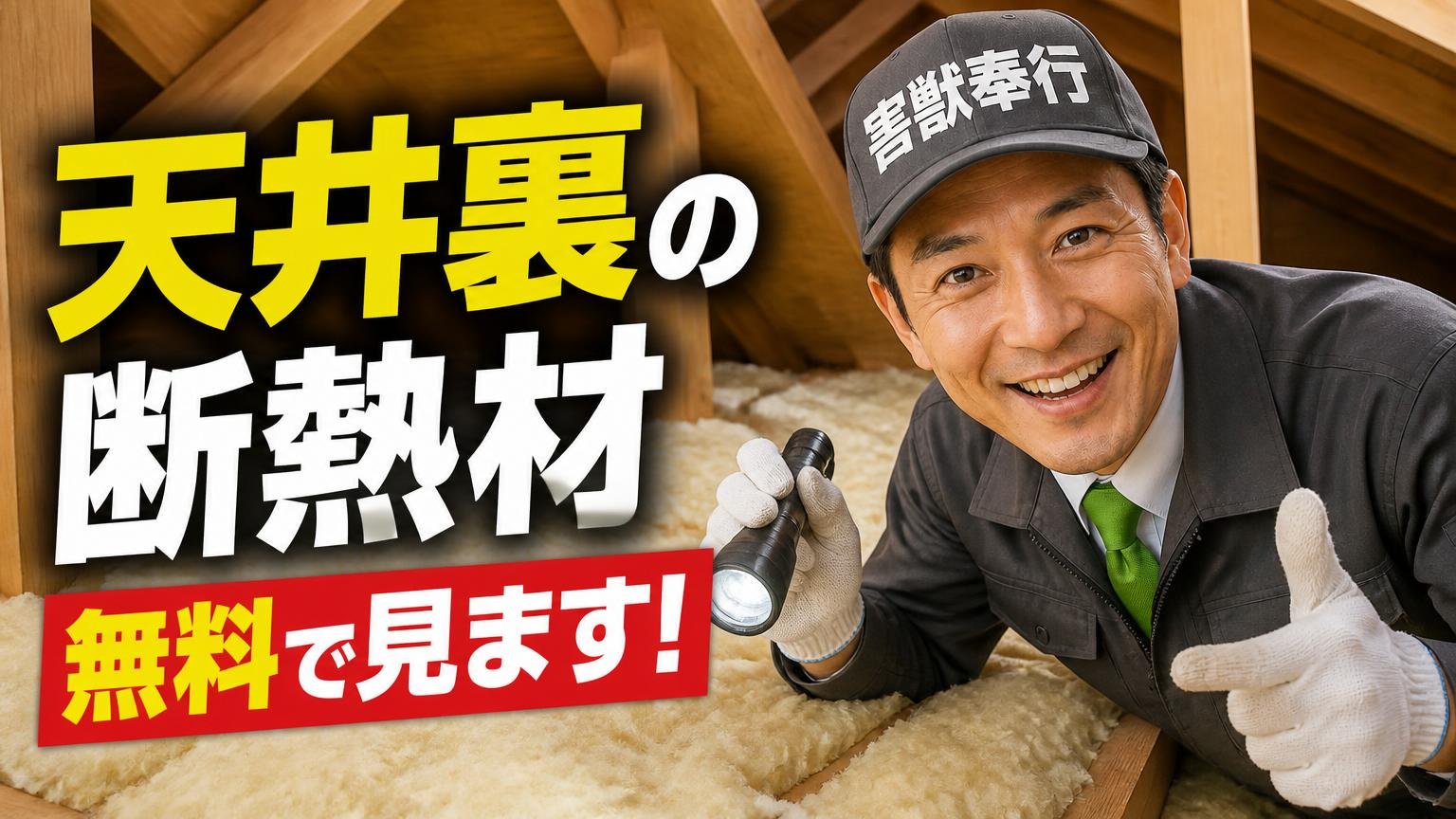 天井裏の断熱材を、無料で見てもらうという選択