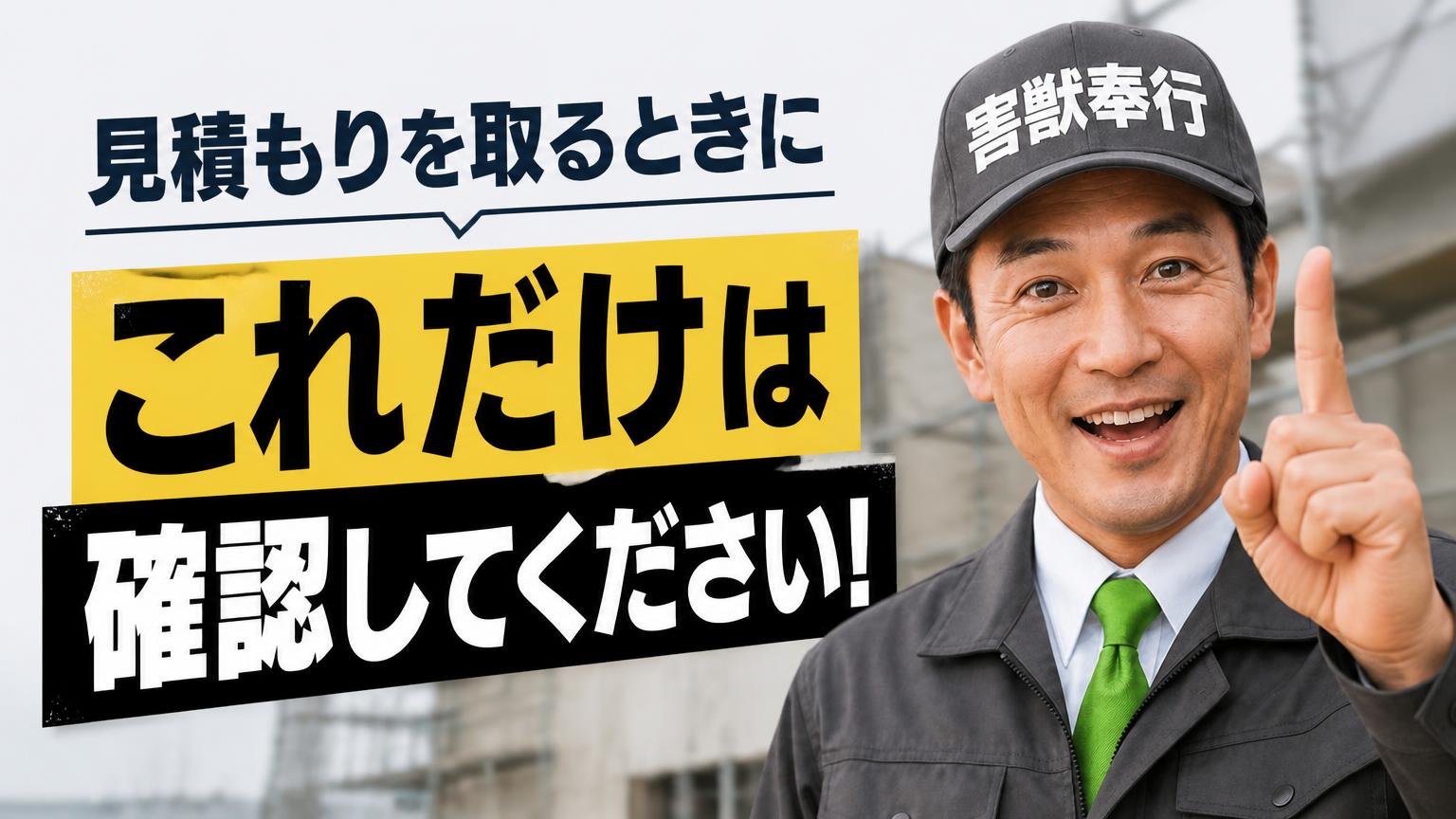 見積もりを取るときに、これだけは確認してください