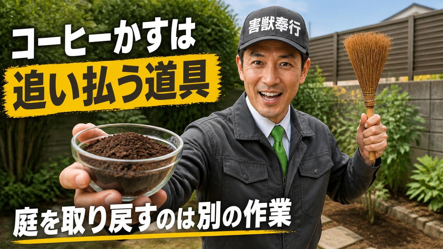 まとめ:コーヒーかすは「追い払う道具」、庭を取り戻すのは別の作業