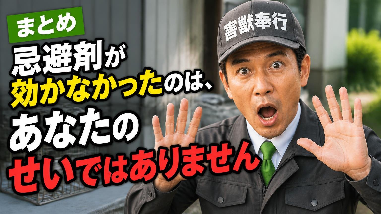 まとめ|忌避剤が効かなかったのは、あなたのせいではありません