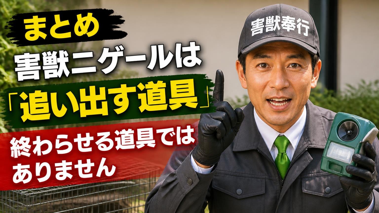 まとめ|害獣ニゲールは「追い出す道具」。終わらせる道具ではありません